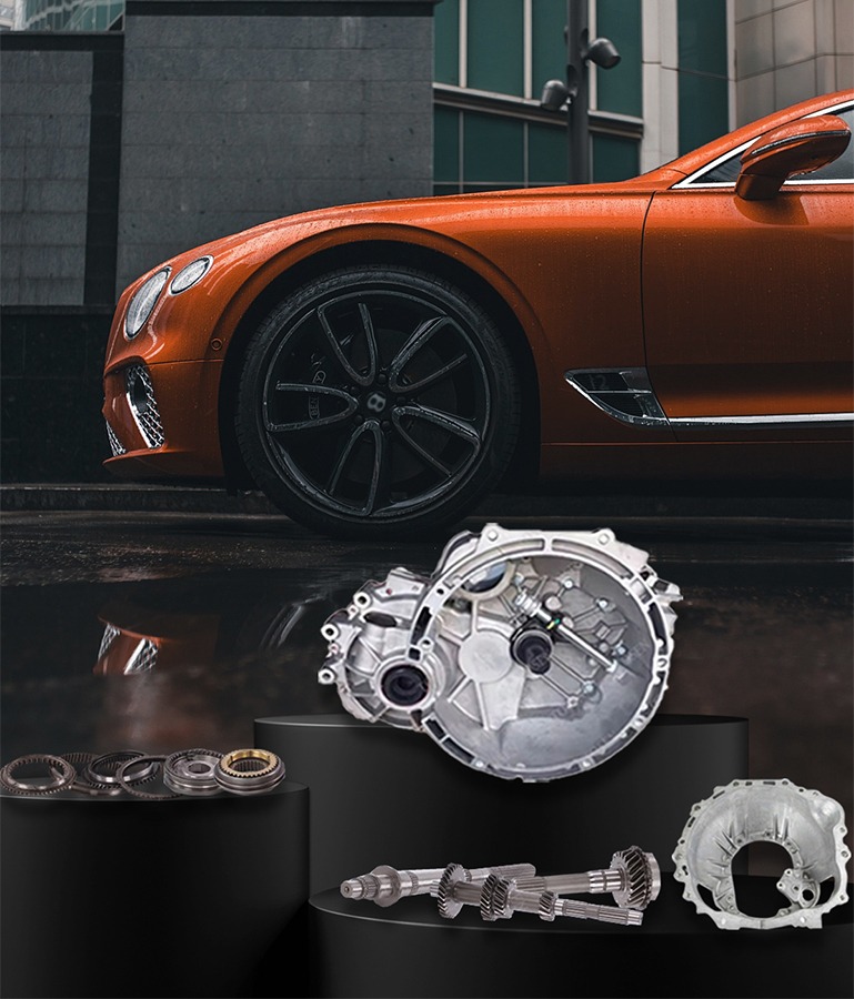 High-performance car engines and gearboxes